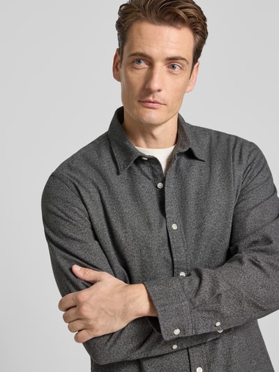 SELECTED HOMME Regular fit vrijetijdsoverhemd van puur katoen, model 'NOAH' Middengrijs - 3