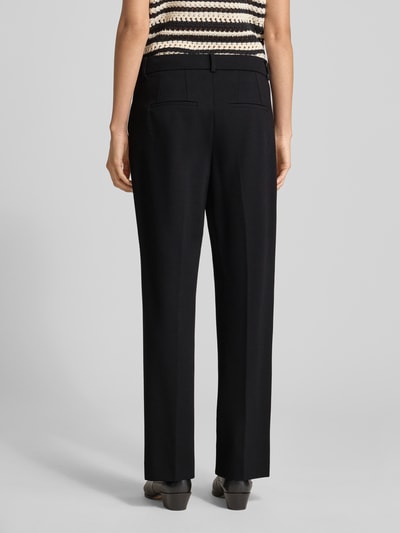 STEHMANN Straight leg stoffen broek met persplooien, model 'Fenja' Zwart - 5