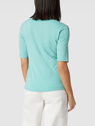 Marc O'Polo T-shirt met labeldetail Turquoise - 5