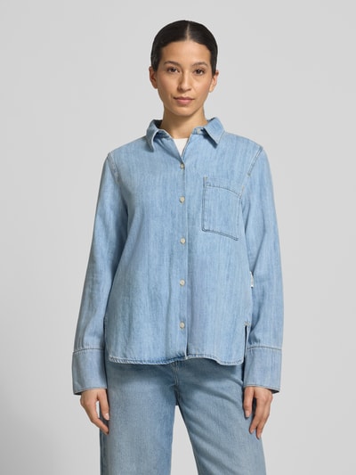 Marc O'Polo Regular Fit Jeansbluse aus reiner Baumwolle Hellblau Melange 4