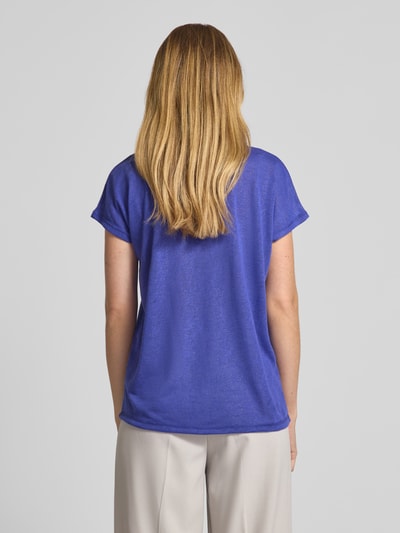 Christian Berg Woman T-shirt z prążkowanym okrągłym dekoltem Królewski niebieski 5