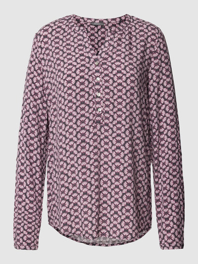 Montego Blouse van viscose met grafisch all-over motief Antraciet - 2