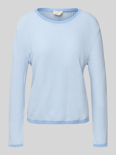 Tom Tailor Regular fit gebreide pullover van zuiver katoen Bleu - 2