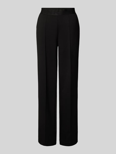 monari Regular fit stoffen broek met vaste persplooien Zwart - 2