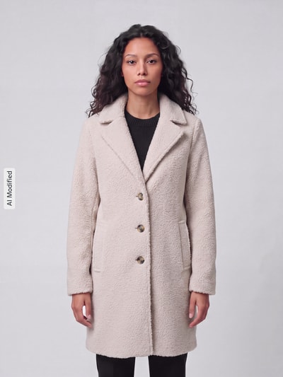 Tom Tailor Regular Fit Mantel mit Reverskragen Beige 4