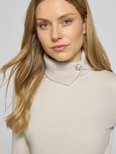 Marc Cain Shirt met lange mouwen en col Taupe - 3