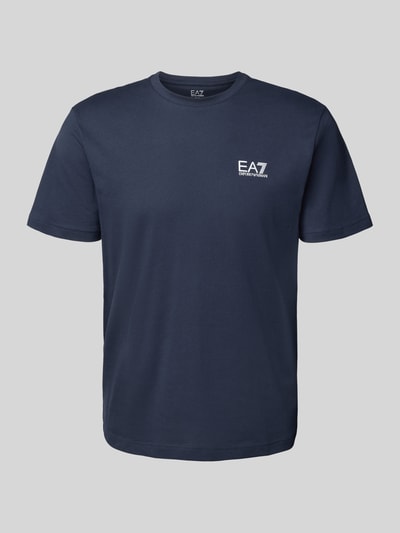 EA7 Emporio Armani T-Shirt mit Label-Print Dunkelblau 2