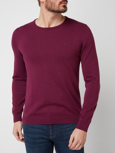 s.Oliver RED LABEL Pullover mit Logo-Stickerei  Lila Melange 4