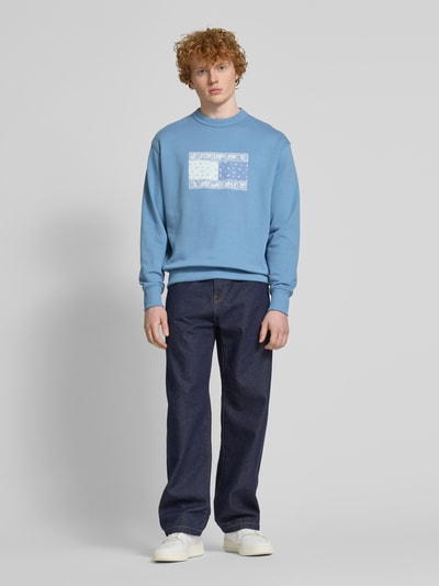 Tommy Jeans Relaxed Fit Sweatshirt aus reiner Baumwolle Rauchblau 1