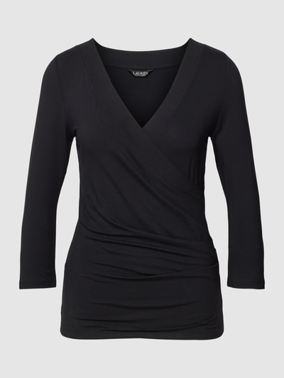 Lauren Ralph Lauren Longsleeve aus Viskose-Elasthan-Mix mit 3/4-Arm Black 2