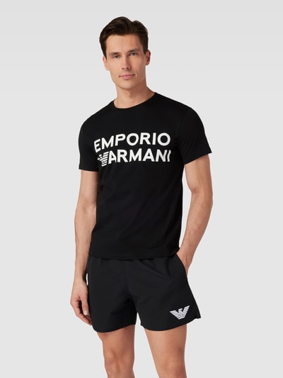 Emporio Armani T-Shirt mit Label-Print Black 4