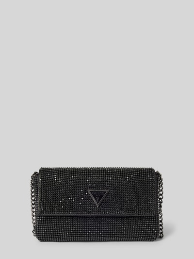 Guess Clutch mit Ziersteinbesatz Modell 'ZALINA FLAP' Black 2