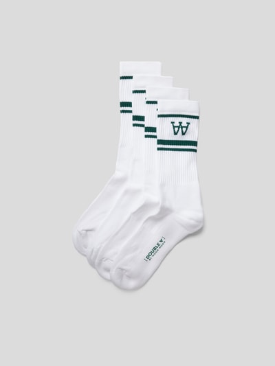 WOOD WOOD Socken mit Logo-Stitching Weiss 1