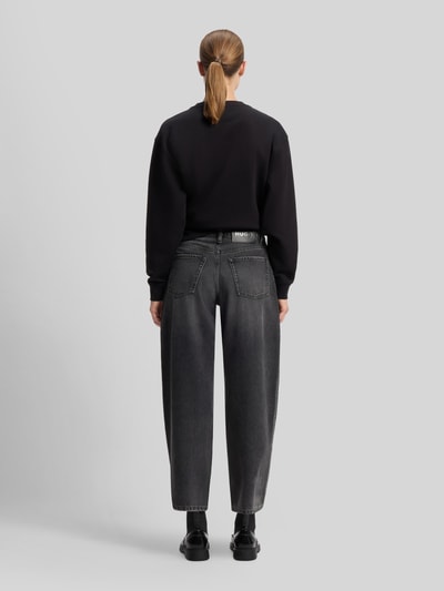 HUGO Barrel Fit Jeans aus reiner Baumwolle Dunkelgrau 5
