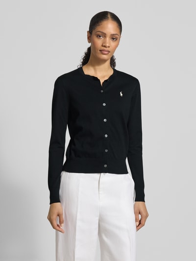 Polo Ralph Lauren Regular Fit Strickjacke aus Baumwoll-Mix Black 4