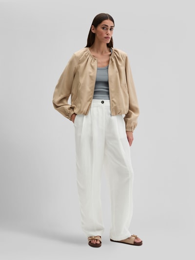 Marc O'Polo Loose Fit Jacke aus Lyocell-Leinen-Mix Sand 1