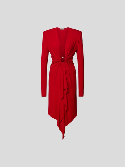 Alexandre Vauthier Abendkleid mit Schulterpolstern Rot 2