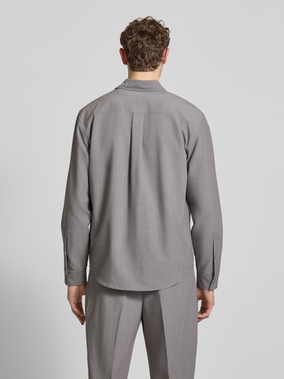 Jake*s Studio Men Regular Fit Freizeithemd mit Viskose-Anteil Hellgrau Melange 5