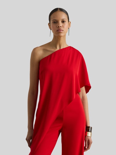 Lauren Ralph Lauren shaped fit jumpsuit met zacht vallende cape-overlay. Rood - 4