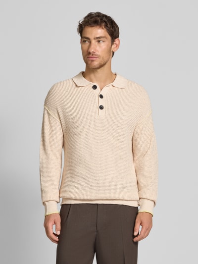 Scotch & Soda Strickpullover mit Leinen-Anteil Offwhite 4