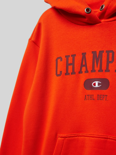 CHAMPION Hoodie mit Label-Print Hellrot 2