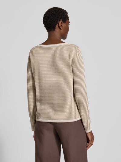 Tom Tailor Regular Fit Pullover aus reiner Baumwolle Taupe 5