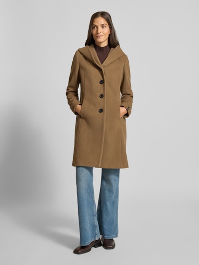 Milo Coats Lange wollen jas met kasjmier, model 'BELLA' Taupe - 4