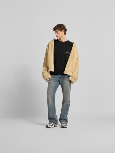 RHUDE T-Shirt mit Label-Stitching Black 1