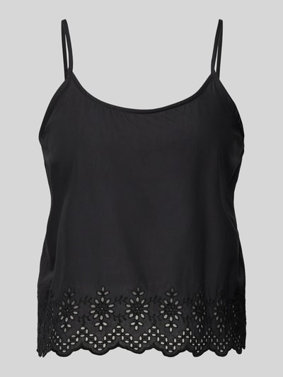 Only Blousetop met broderie anglaise, model 'LOU' Zwart - 2