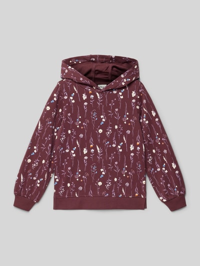 s.Oliver RED LABEL Regular fit hoodie van katoenmix Bordeaux - 1