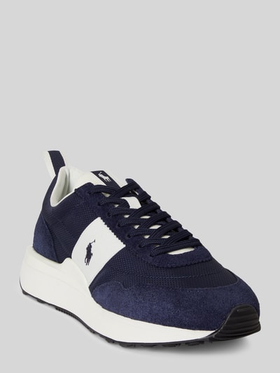 Polo Ralph Lauren Niskie sneakersy z weluru Ciemnoniebieski 3