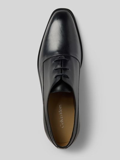 CK Calvin Klein Leren derbyschoenen met siernaad, model 'OXFORD' Zwart - 3