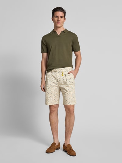 Manuel Ritz Szorty o kroju regular fit z kieszenią z patką Beżowy 1