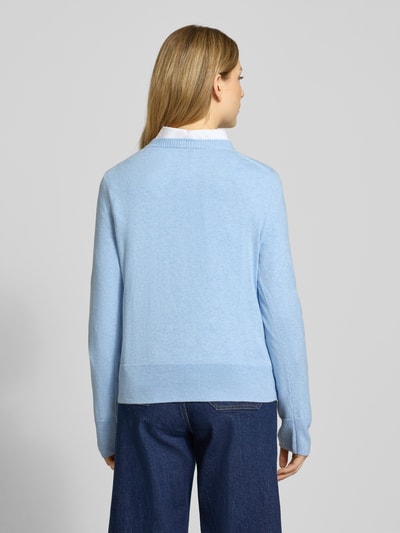 Tom Tailor Regular fit gebreide pullover van een mix van katoen en kasjmier
 Lichtblauw - 5