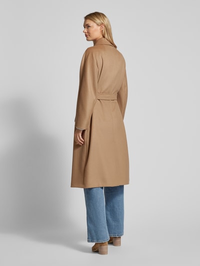 Weekend Max Mara Lange jas met platte kraag, model 'RESINA' Camel - 5