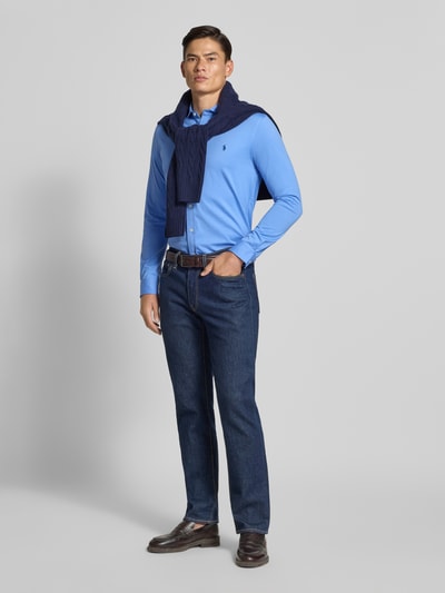 Polo Ralph Lauren Koszula casualowa o kroju regular fit z wyhaftowanym logo model ‘Estate’ Niebieski 1