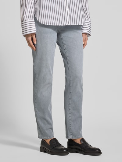 Brax Flared Fit Jeans im 5-Pocket-Design Modell 'Carola' Hellgrau 4