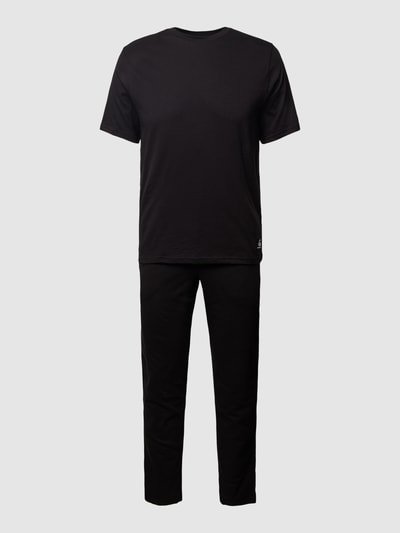 Jack & Jones Pyjama mit Label-Detail Modell 'BASIC' Black 1