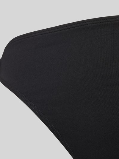 Produktfoto, figi bikini z dopasowanym krojem model 'GROMMET SOLIDS BOTTOM' od Michael Kors, mieszanka materiałów z dodatkiem streczu, boczne wiązanie, gładka czarna faktura