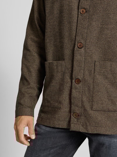 Roy Robson Regular Fit Hemdjacke mit Kentkragen Mittelbraun 3