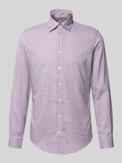 SEIDENSTICKER Slim Fit Business-Hemd mit Knopfleiste Bordeaux 2