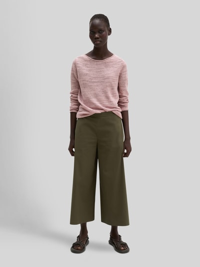 Marc O'Polo Slim Fit Pullover aus Baumwoll-Leinen-Mix Rosa 1