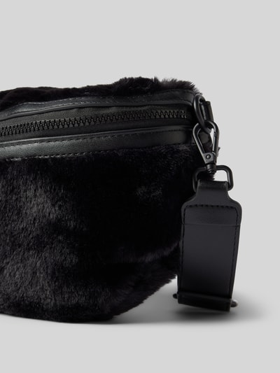 Seidenfelt Bauchtasche mit Kunstfellbesatz Modell 'TAMMELA' Black 3