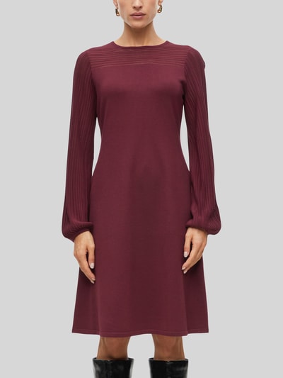 s.Oliver BLACK LABEL Tricotjurk met gestructureerde mouwen Bordeaux - 3