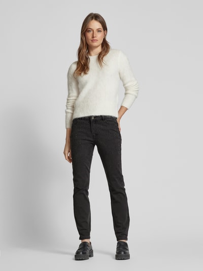 Christian Berg Woman Slim Fit Jeans mit Gürtelschlaufen und Viskose-Anteil Black 1