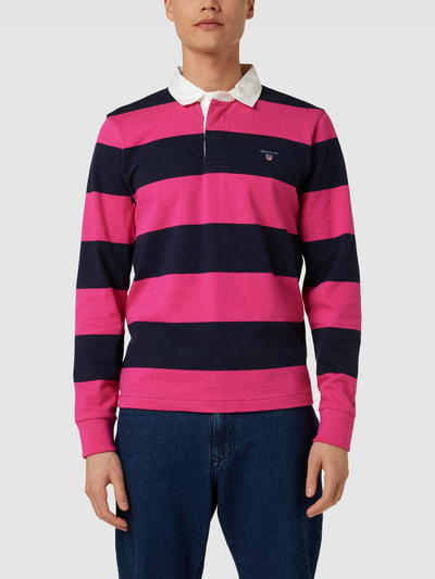 Gant Sweatshirt met polokraag Felroze - 4