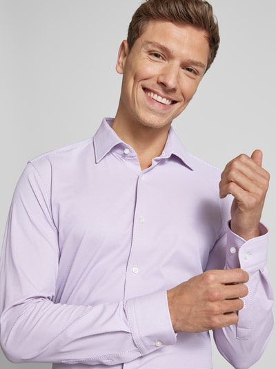 BOSS Slim Fit Business-Hemd mit Kentkragen Modell 'Hank' Purple 3