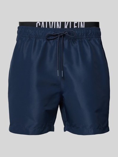 Calvin Klein Underwear Badehose mit Label-Print Marine 1