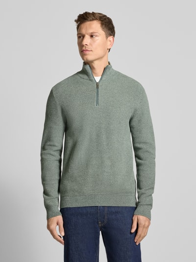 SELECTED HOMME Regular fit schipperstrui van biologisch katoen, model 'ROSS' Groen gemêleerd - 4