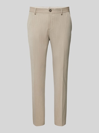 SELECTED HOMME Slim fit pantalon met streepmotief, model 'PETER' Beige - 2